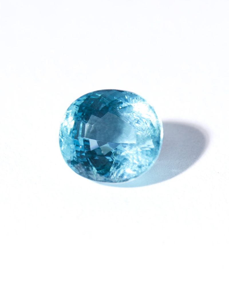 MAPUTODive into a sea of uniqueness with the intense hue of the Maputo Paraiba tourmaline sourced in Mozambique. Weighing 7.77 carats, considered a lucky number, this unique gemstone is a true collector's item.